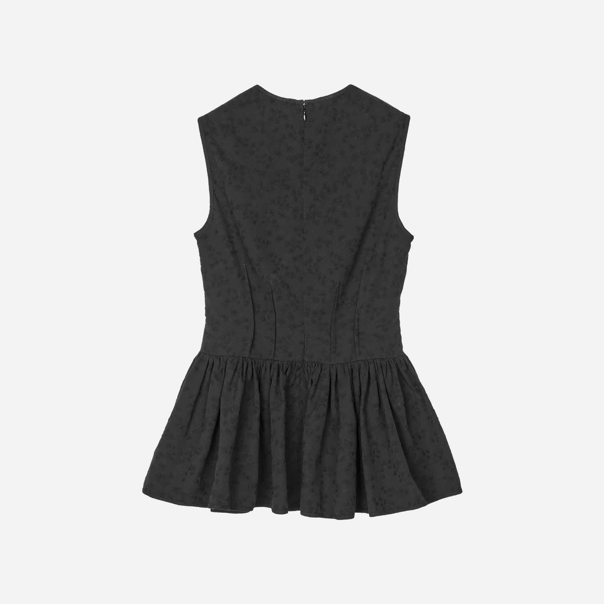 Daimi Matelassé Top Black