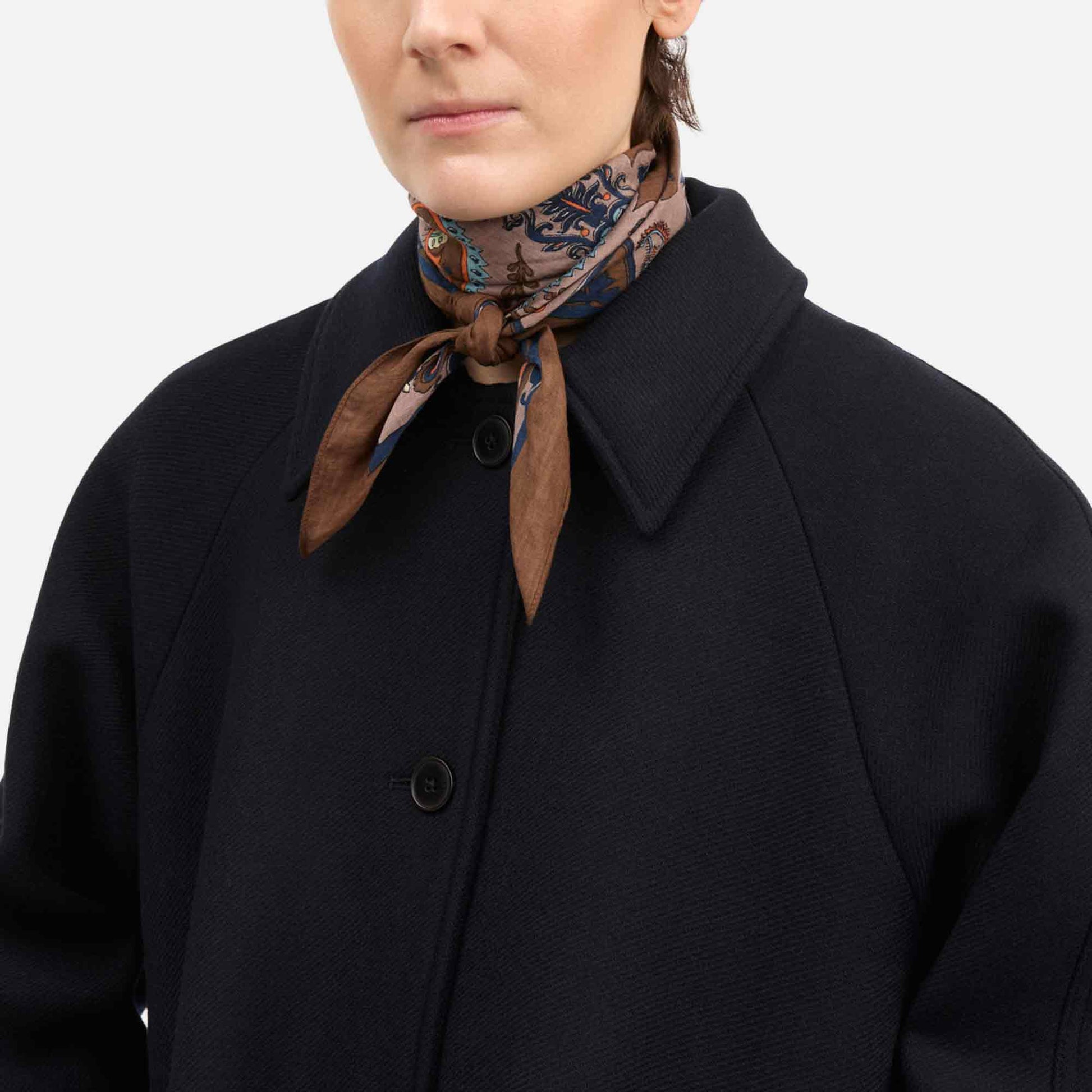 Pippa Scarf Brown Paisley Print