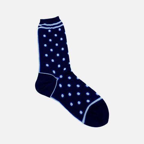 Polka Dot Socks Navy
