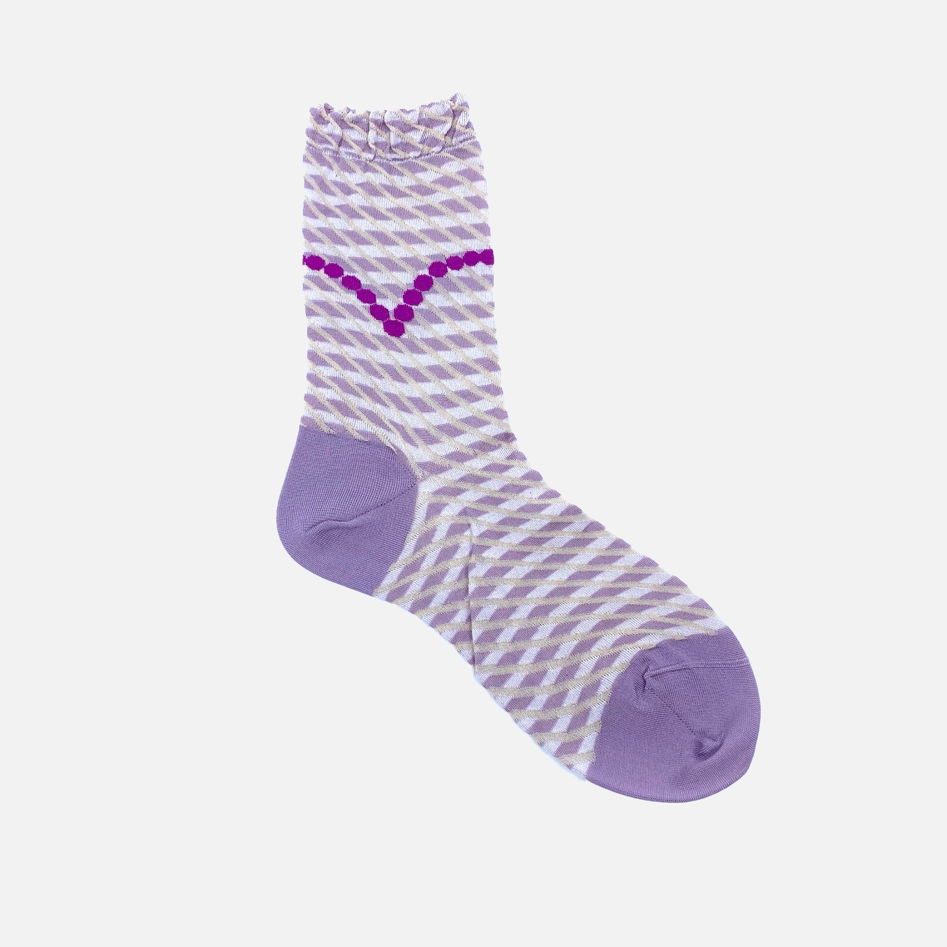 Candy Check Socks Lavender