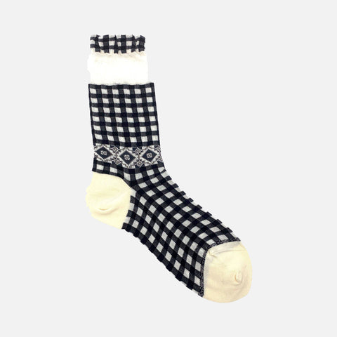 AM-759 Socks Checkered Black
