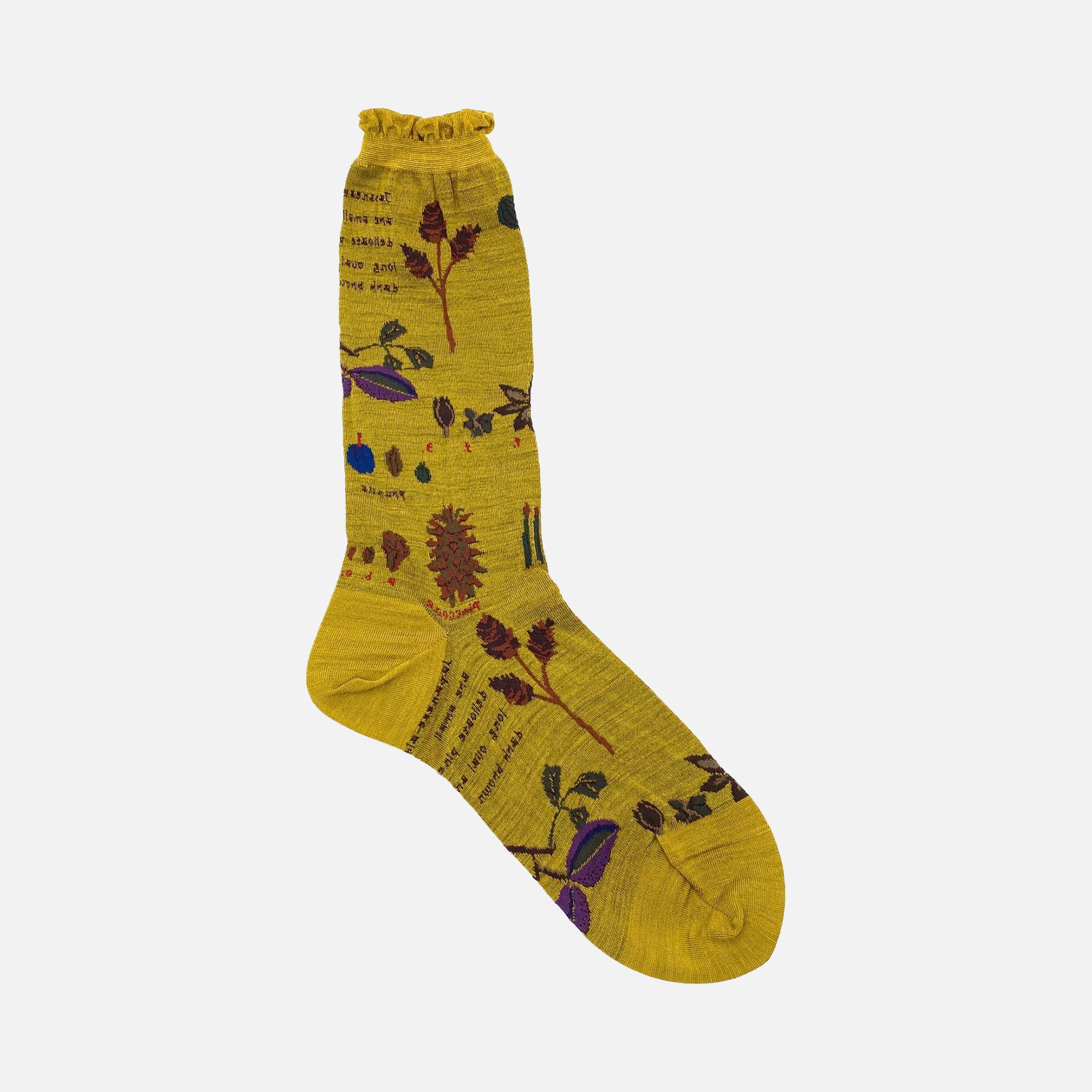 Botanical Socks Mustard ANOTHERnu