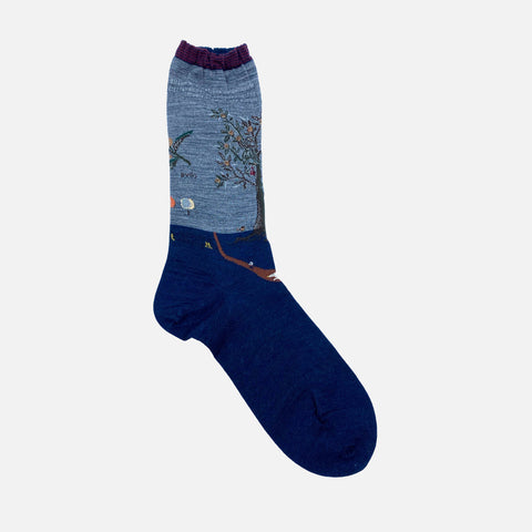 Olive Harvest Socks Grey/Navy