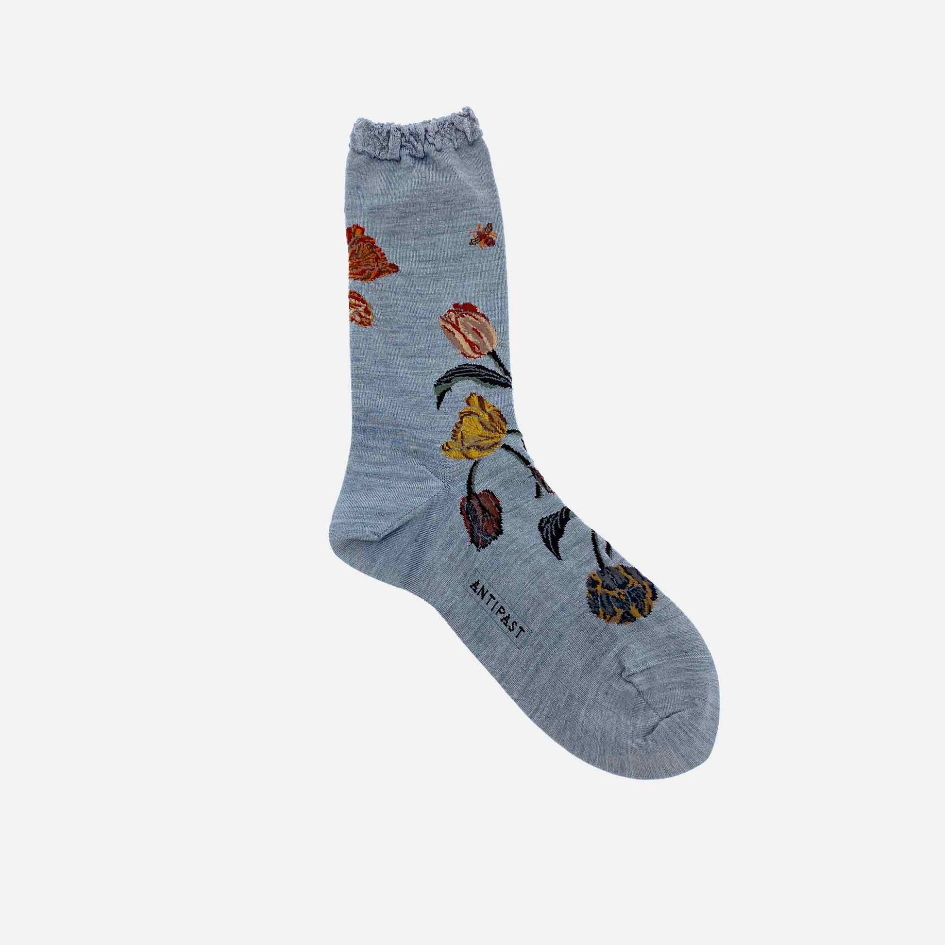 Bouquet Tulip Socks Grey