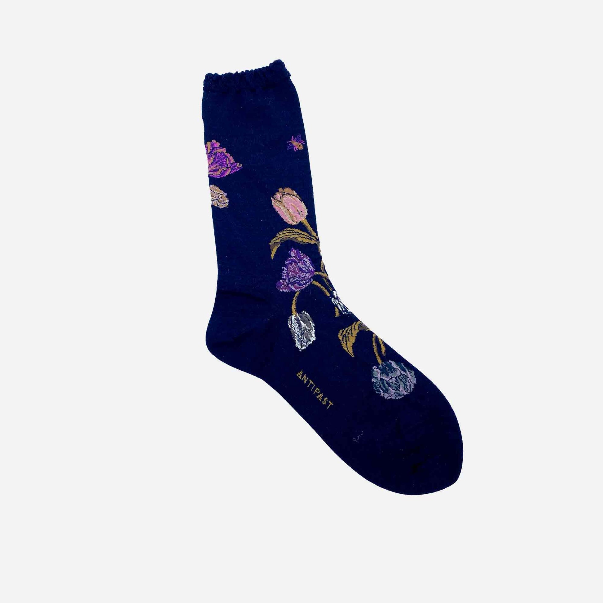 Bouquet Tulip Socks Navy