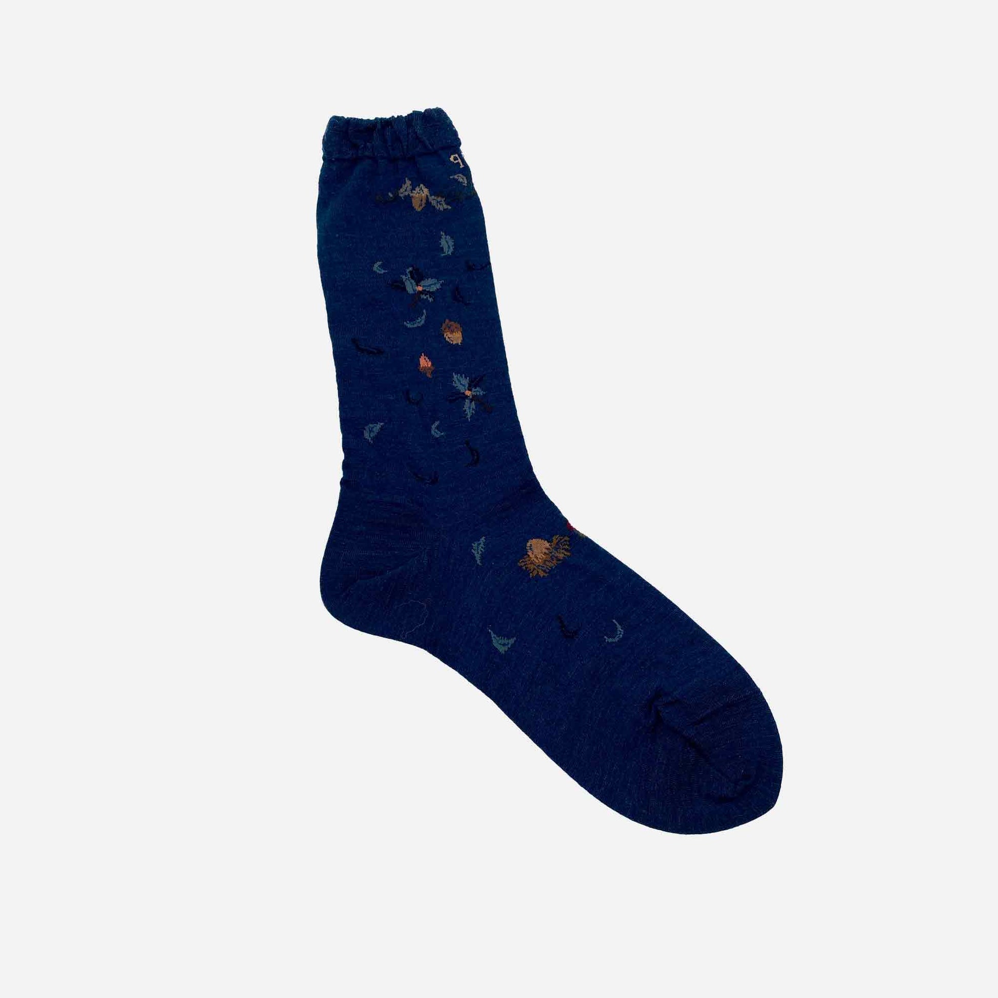 Wind & The Acorn Tree Socks Navy