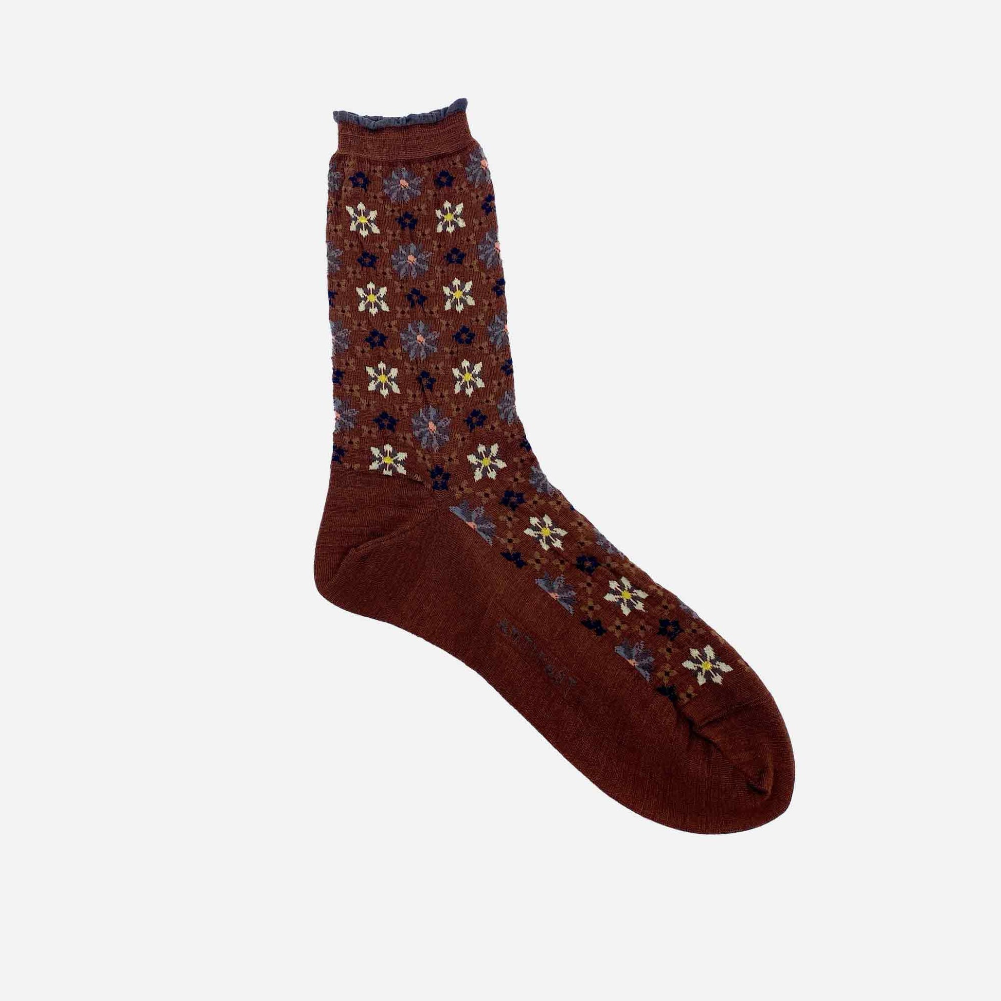 Kaleido Scope Socks Brown
