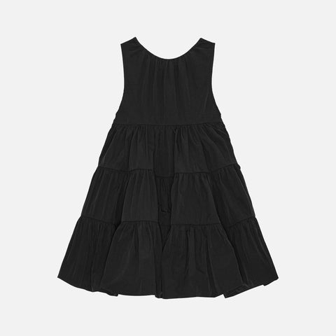 Aino Dress Crinkled Taffeta Black