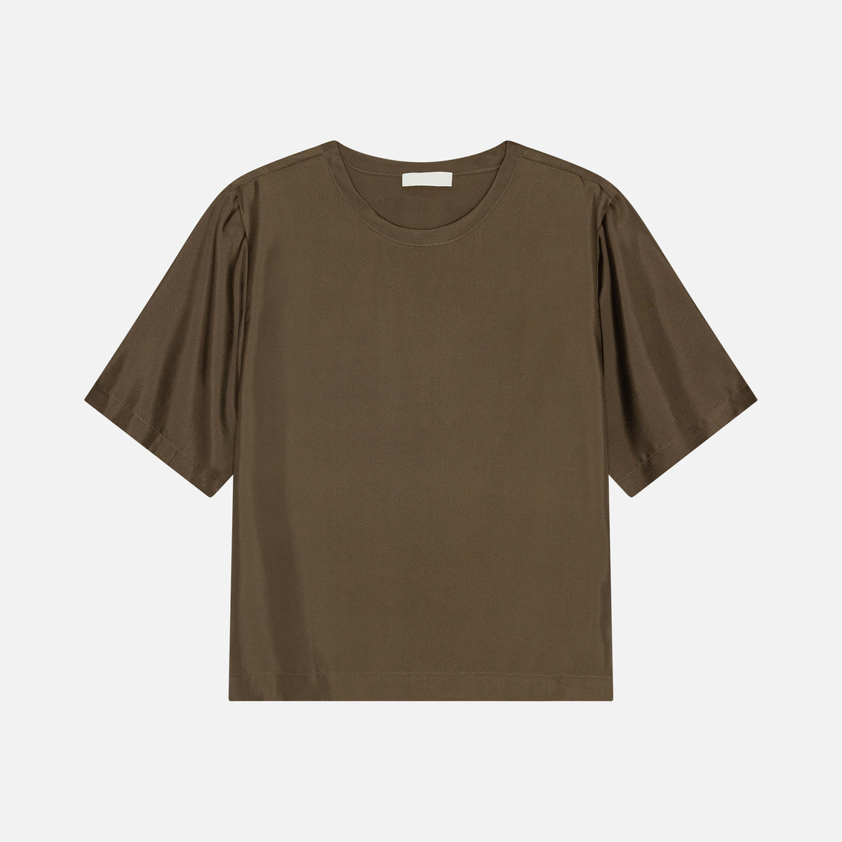 Alberta Silk Tee Stone Grey