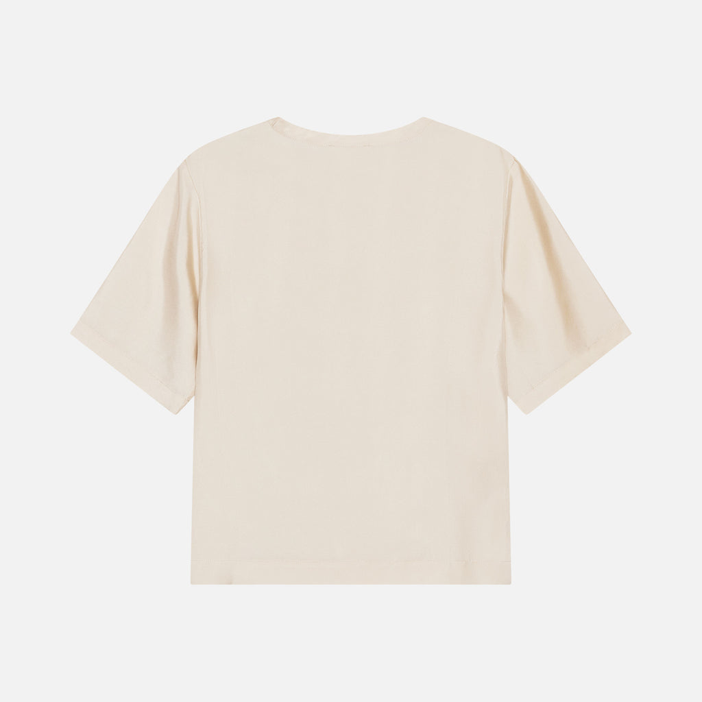 Alberta Silk Tee Tabioca
