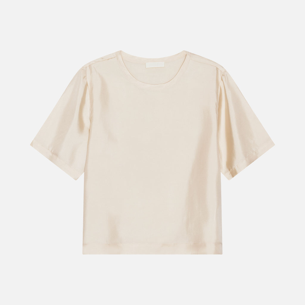 Alberta Silk Tee Tabioca