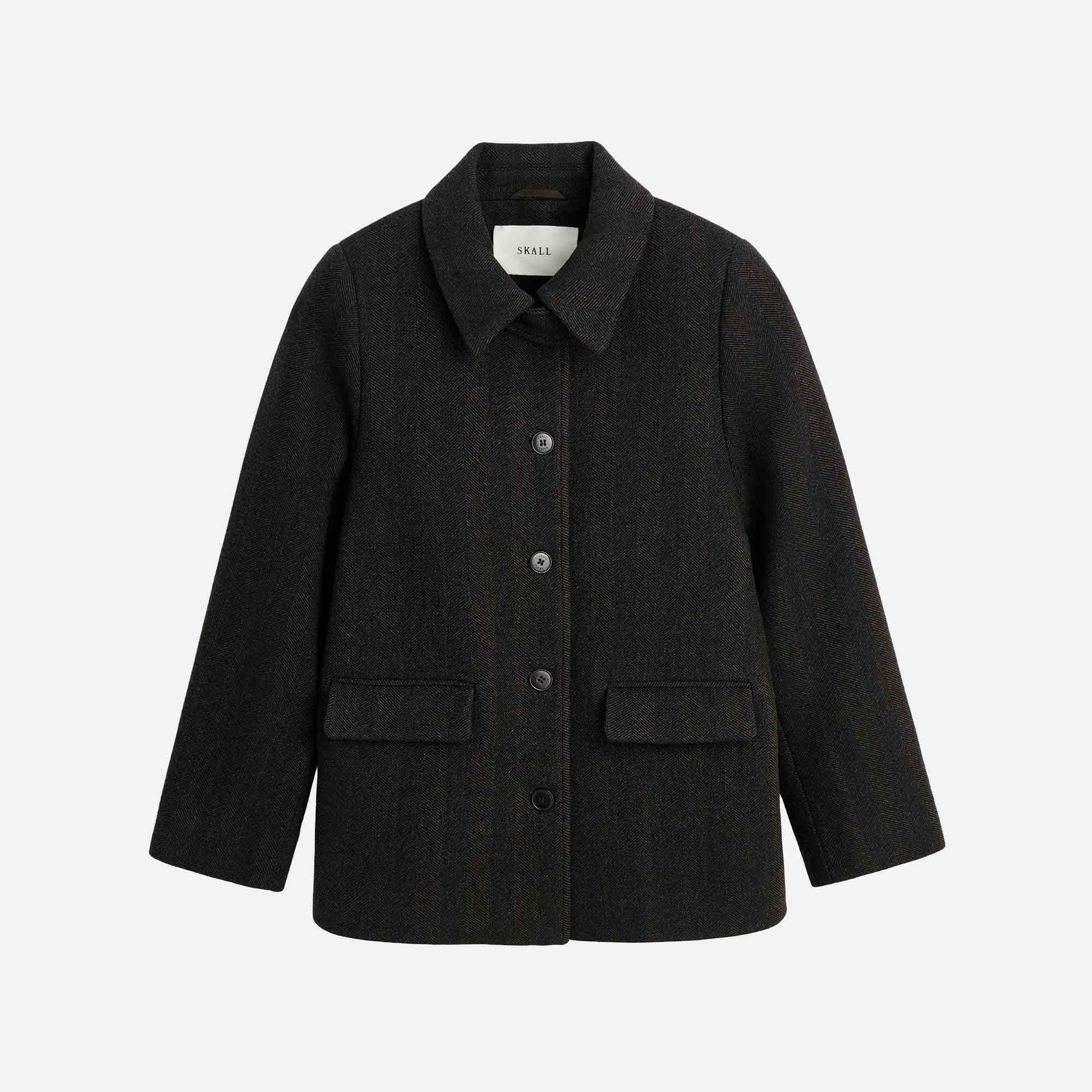 Alfred Jacket Brown Herringbone