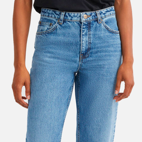 Allison Cropped Jeans Worn Mid Blue