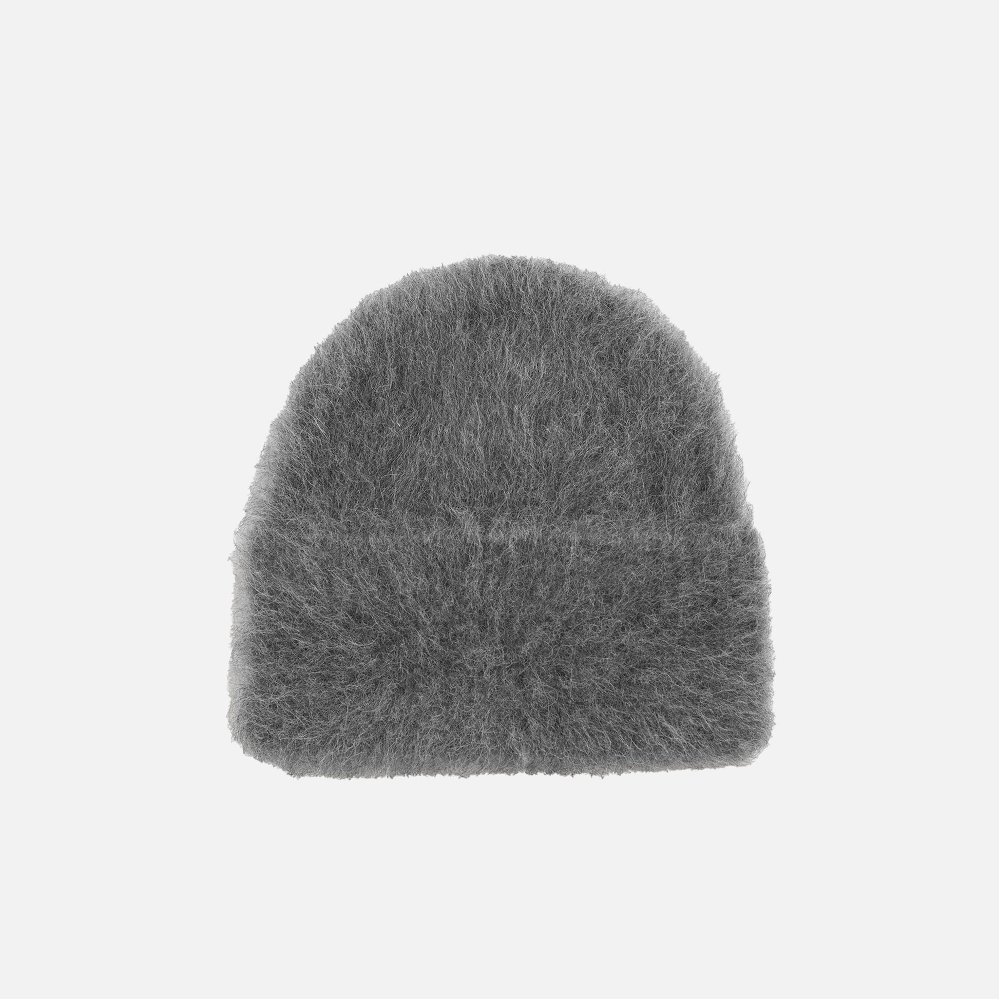 Alpaca Knit Beanie Grey Melange