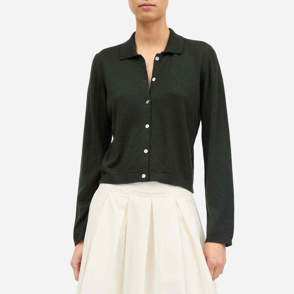 Amethyst Cardigan Dark Pine