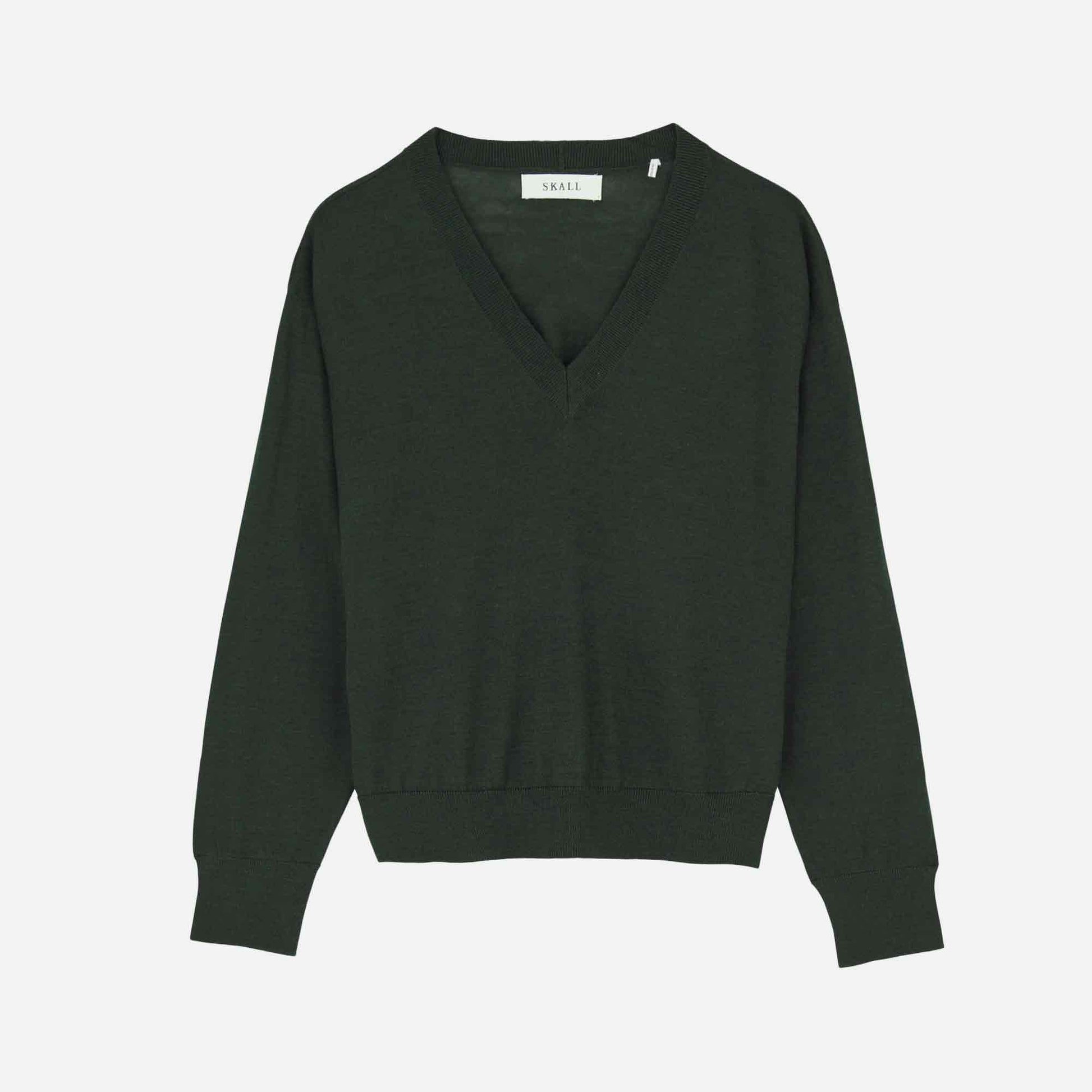 Amethyst V-Neck Jumper Dark Pine