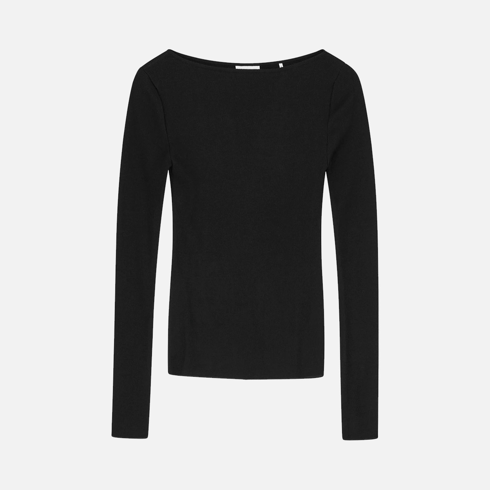 Amy Wide Neck Blouse Black