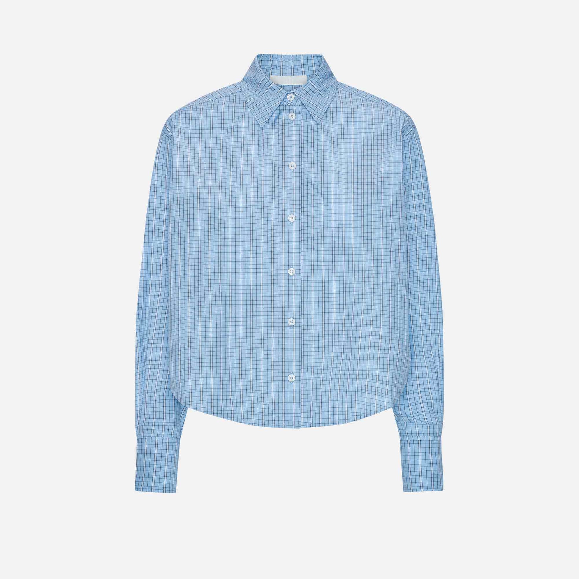 Anthon Shirt Blue/Black Check