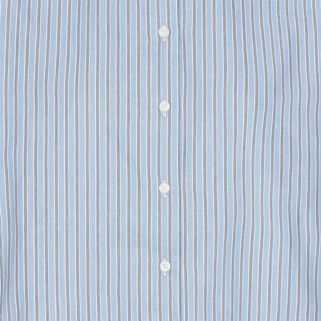 Anthon Shirt Blue/Black Mens Stripe