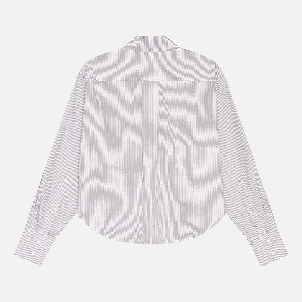 Anthon Shirt White/Sand Stripe