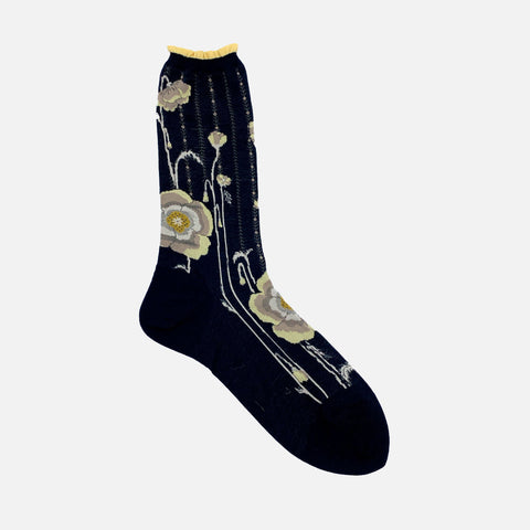 Bold Bloom Socks Black