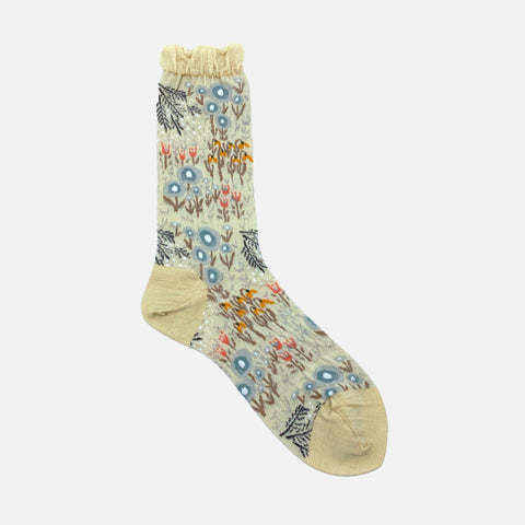 Winter Garden Socks Ivory