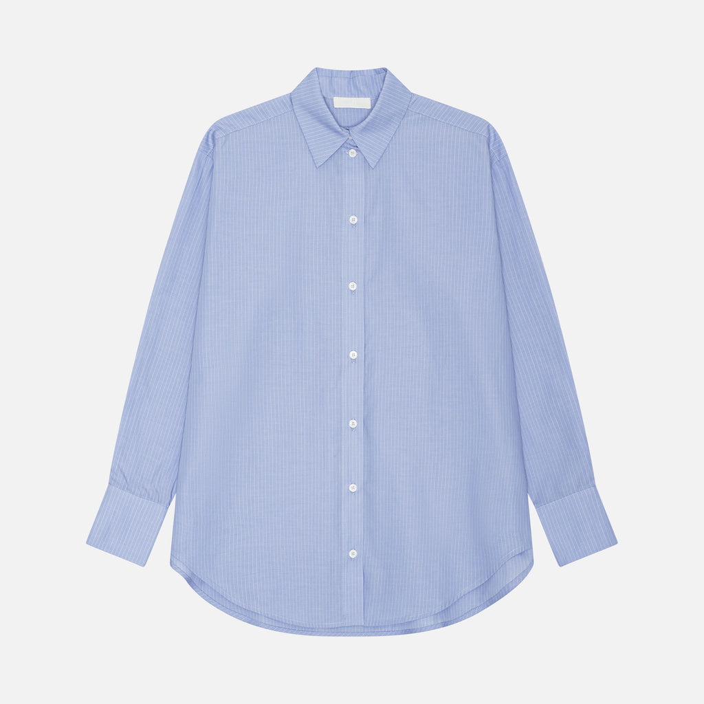 Arthur Shirt Dusty Blue Stripe