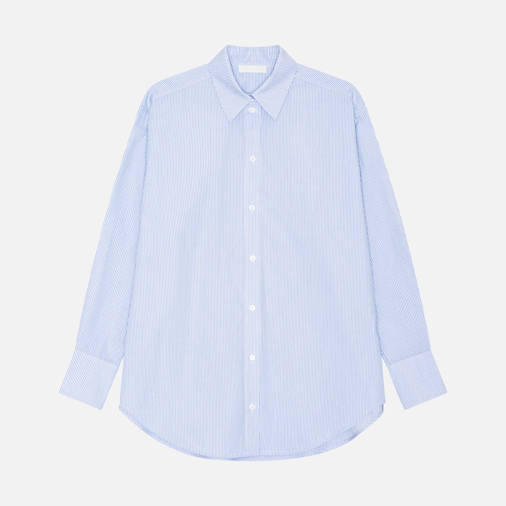 Arthur Shirt White Blue Stripe