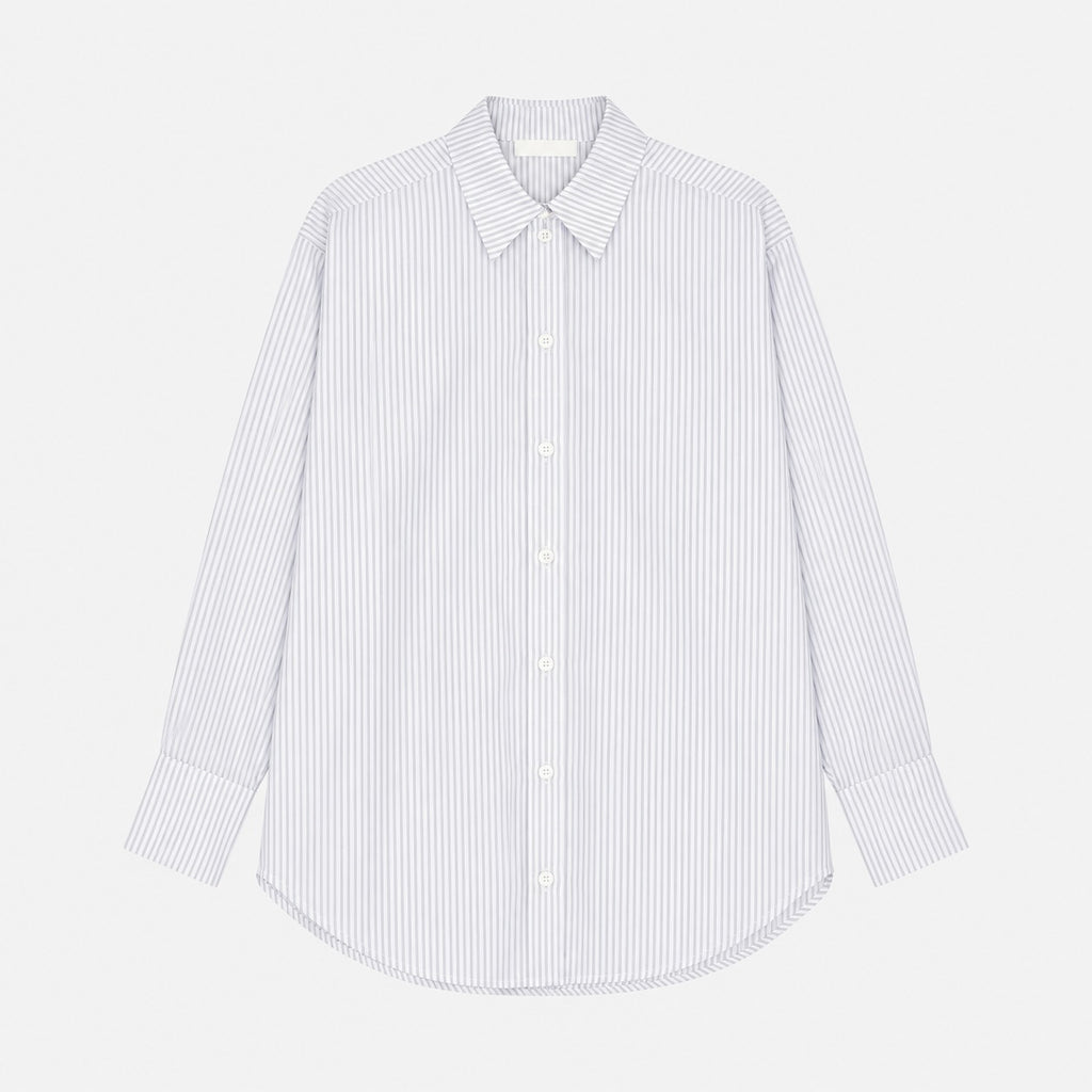 Arthur Shirt Soft Grey Stripe