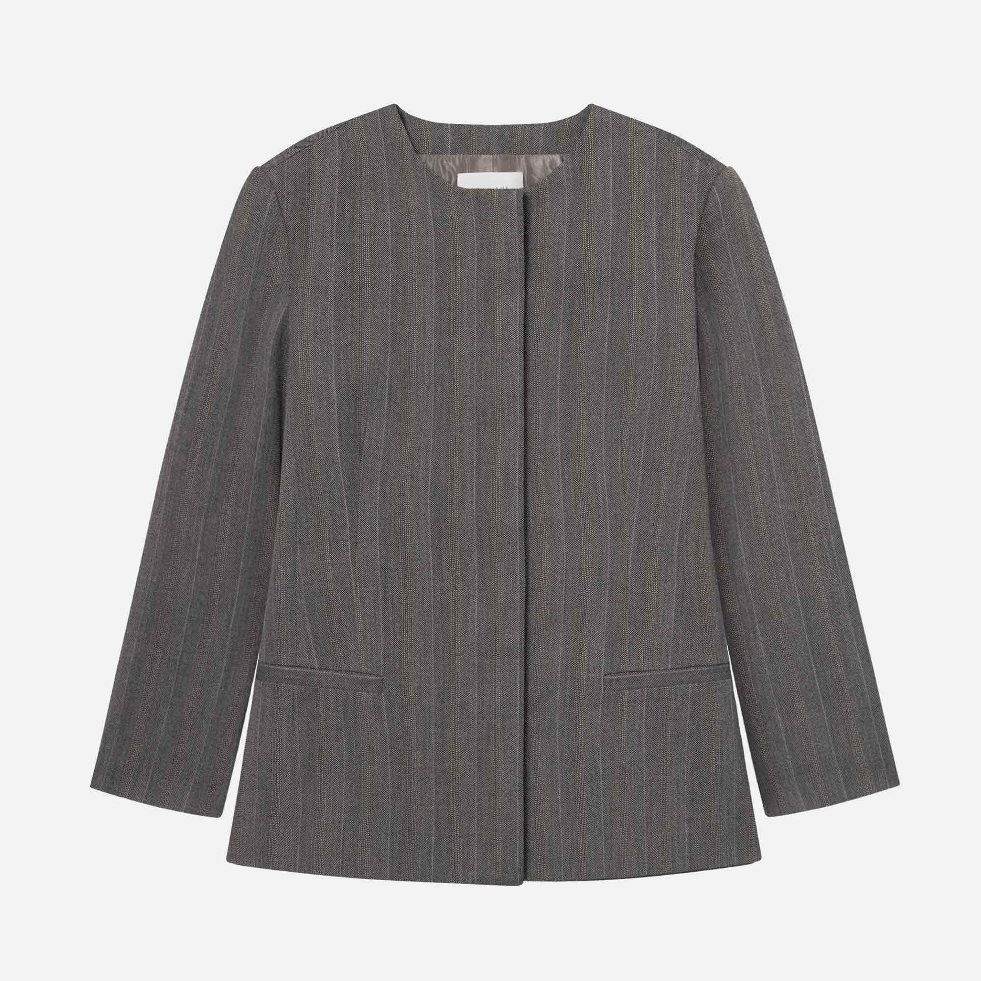 Arya Blazer Charcoal Weave