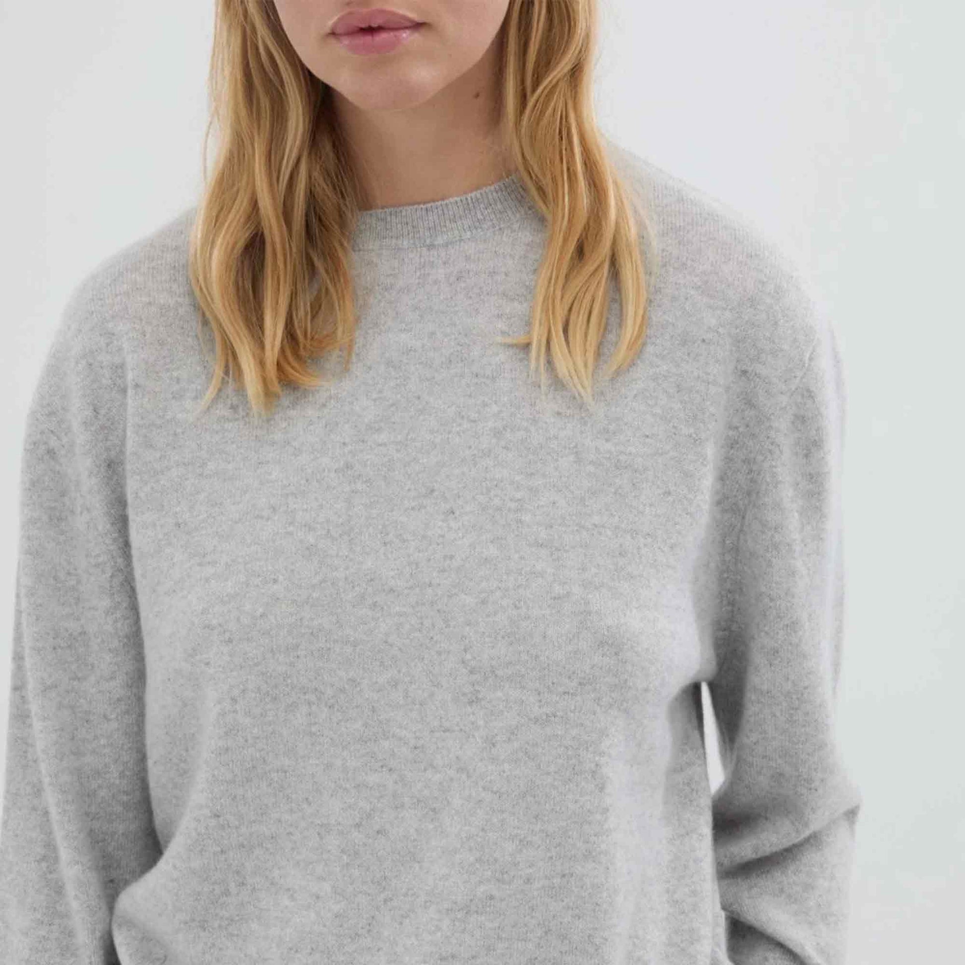 Women's Oversized Roundneck Ash Grey