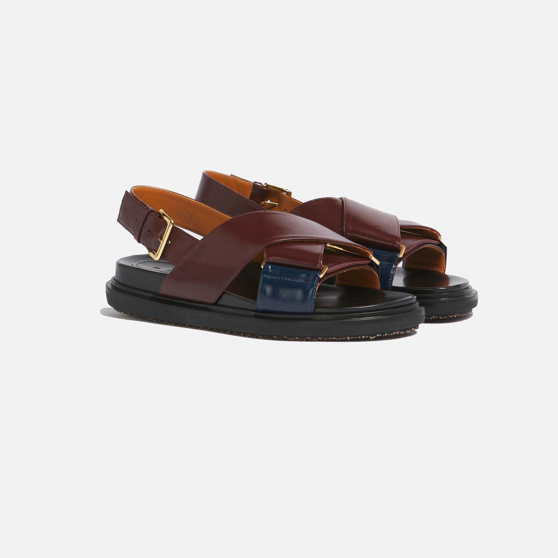 Fussbett Sandal Bordeaux/Blue