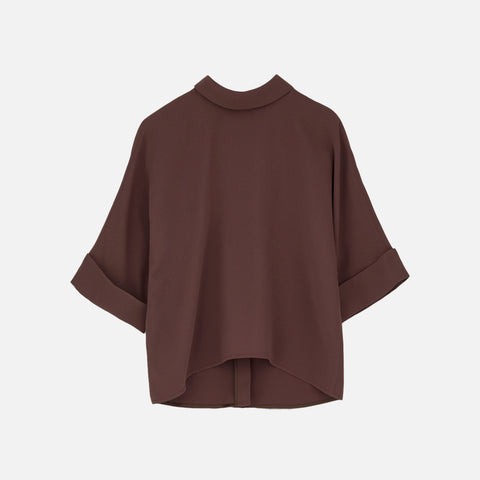 Bailee Crepe Georgette Blouse Burgundy