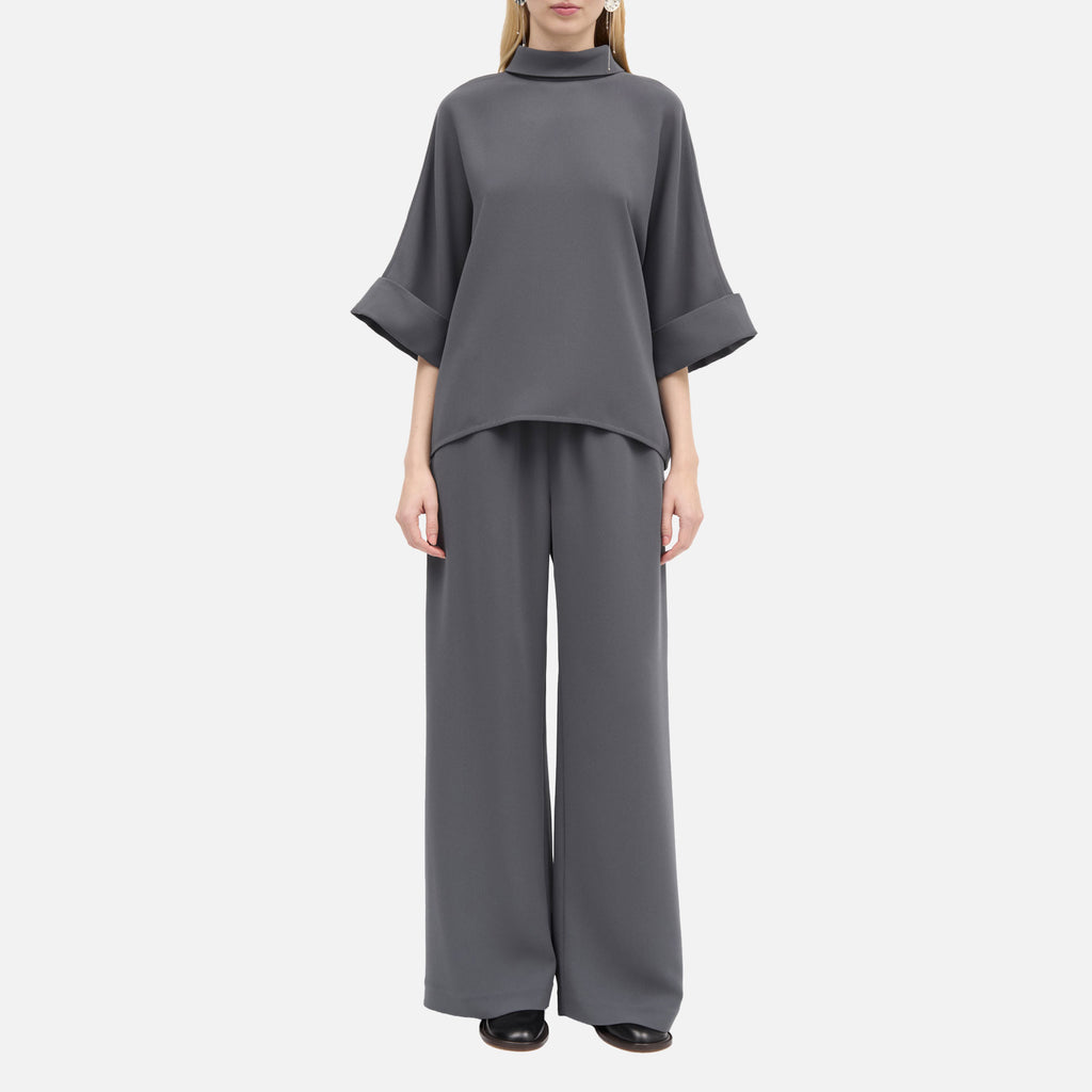Bailee Blouse Crepe Georgette Anthracit