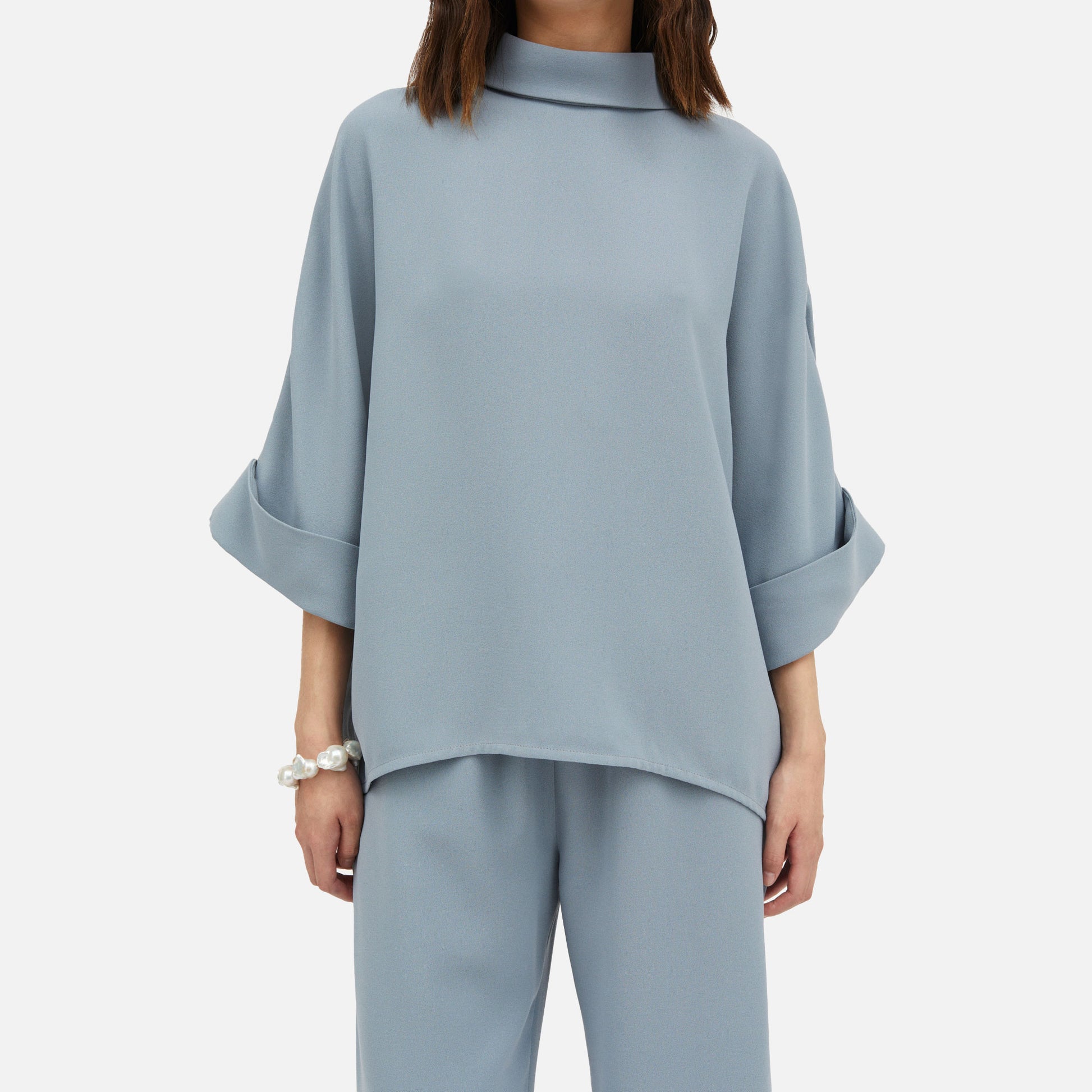 Bailee Crepe Georgette Cloudy Blue