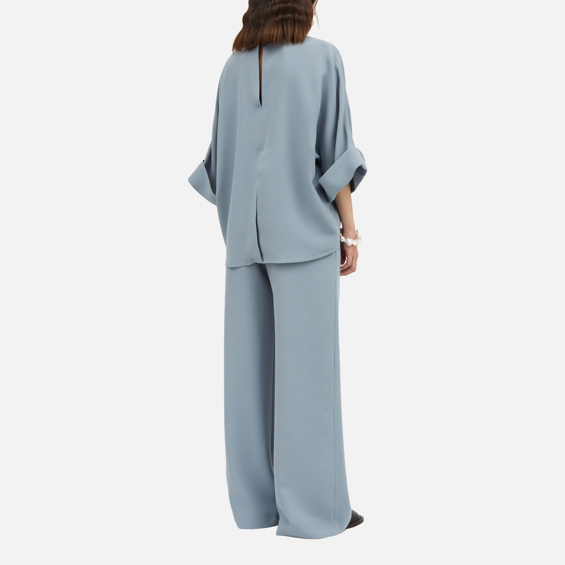 Bailee Crepe Georgette Cloudy Blue