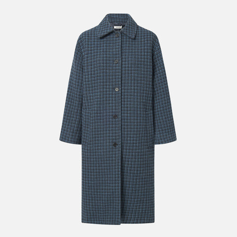 Basim Coat Navy Check