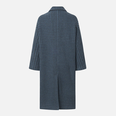 Basim Coat Navy Check