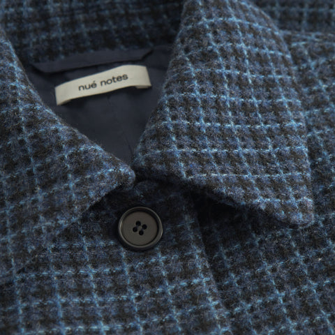 Basim Coat Navy Check