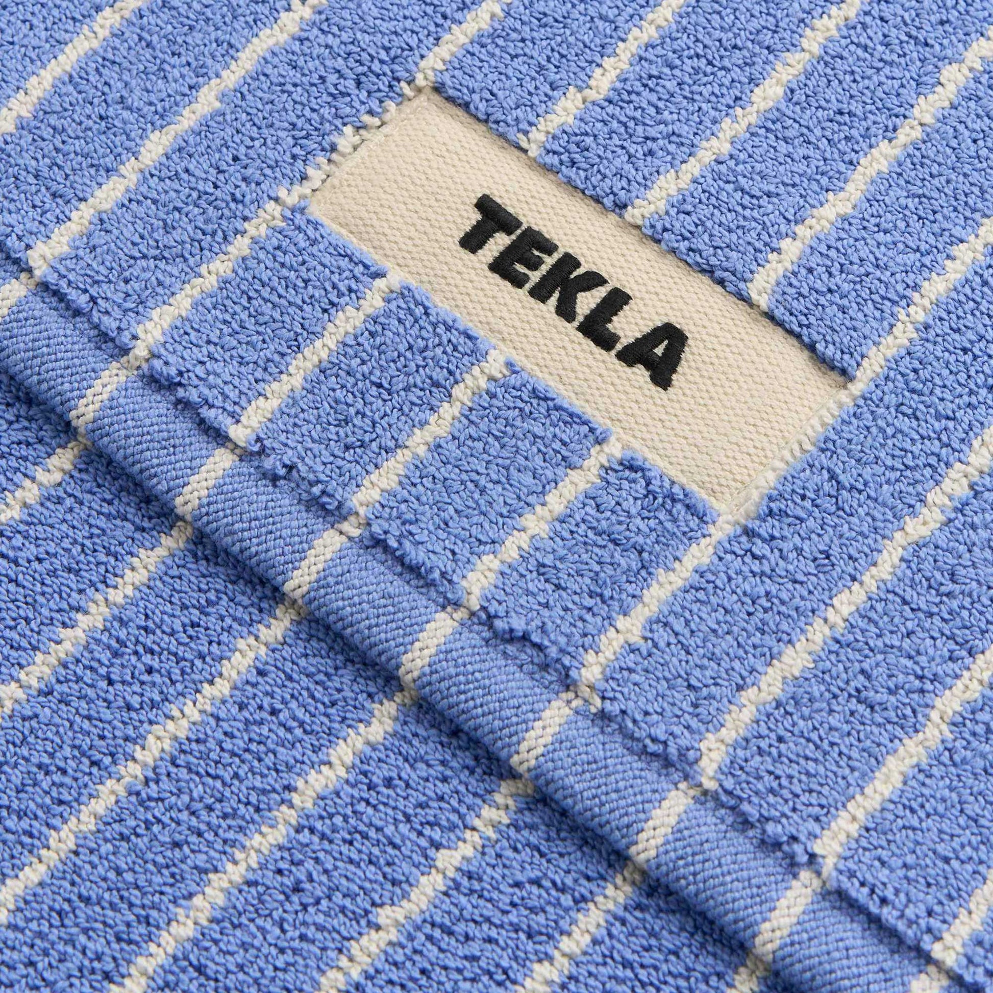 Bath Mat Clear Blue Stripes