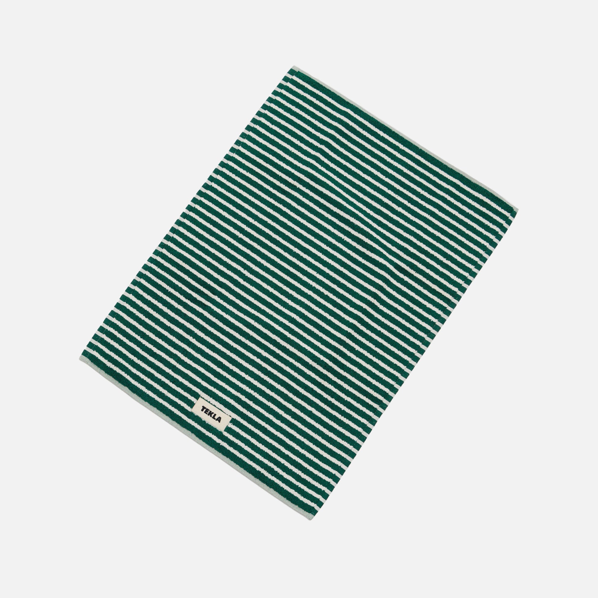 Bath Mat Teal Green Stripes
