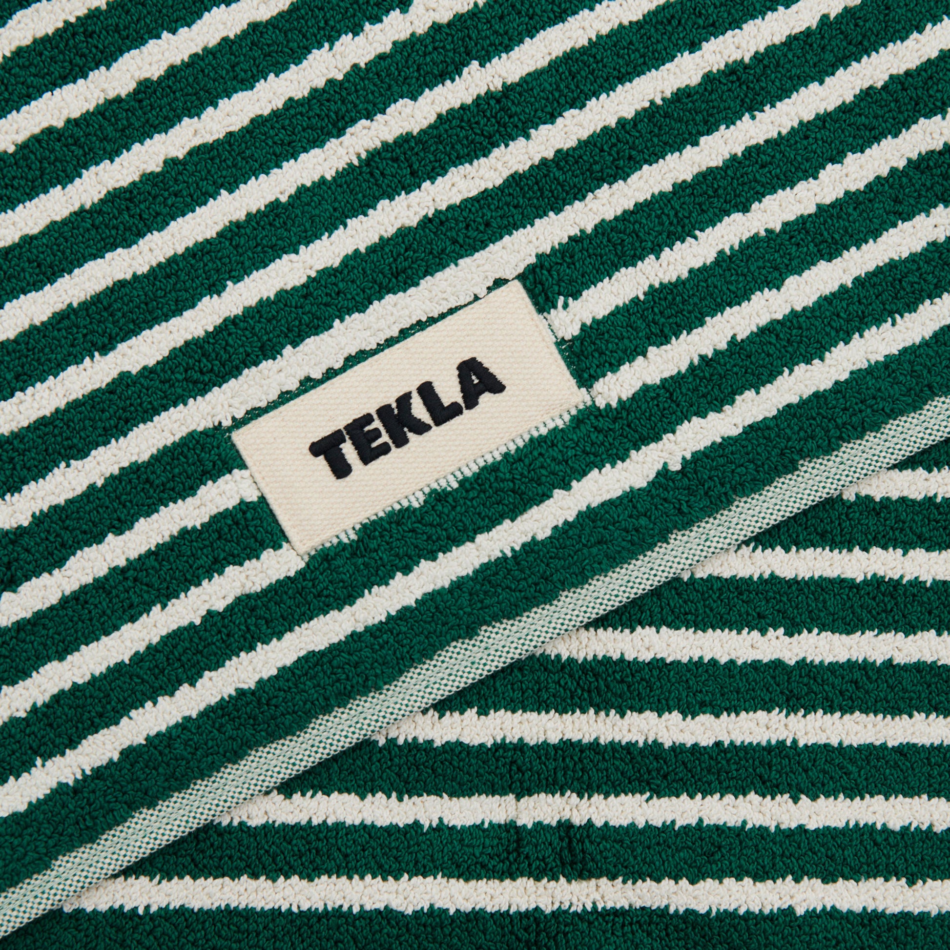 Bath Mat Teal Green Stripes