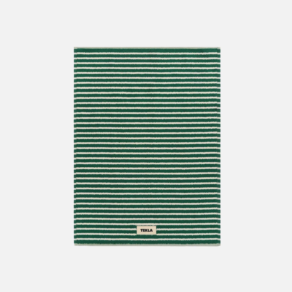 Bath Mat Teal Green Stripes