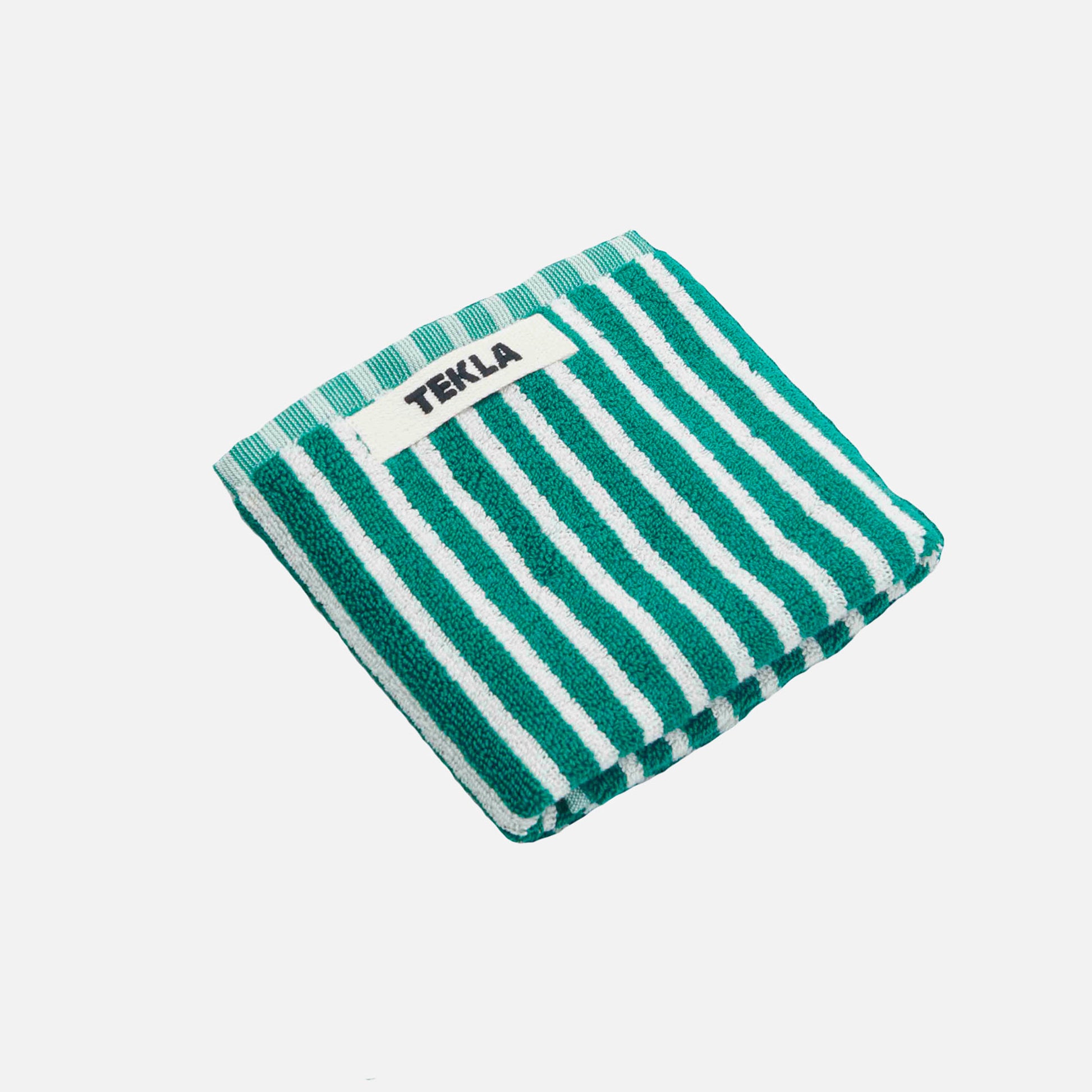 Bath Towel Teal Green Stripes