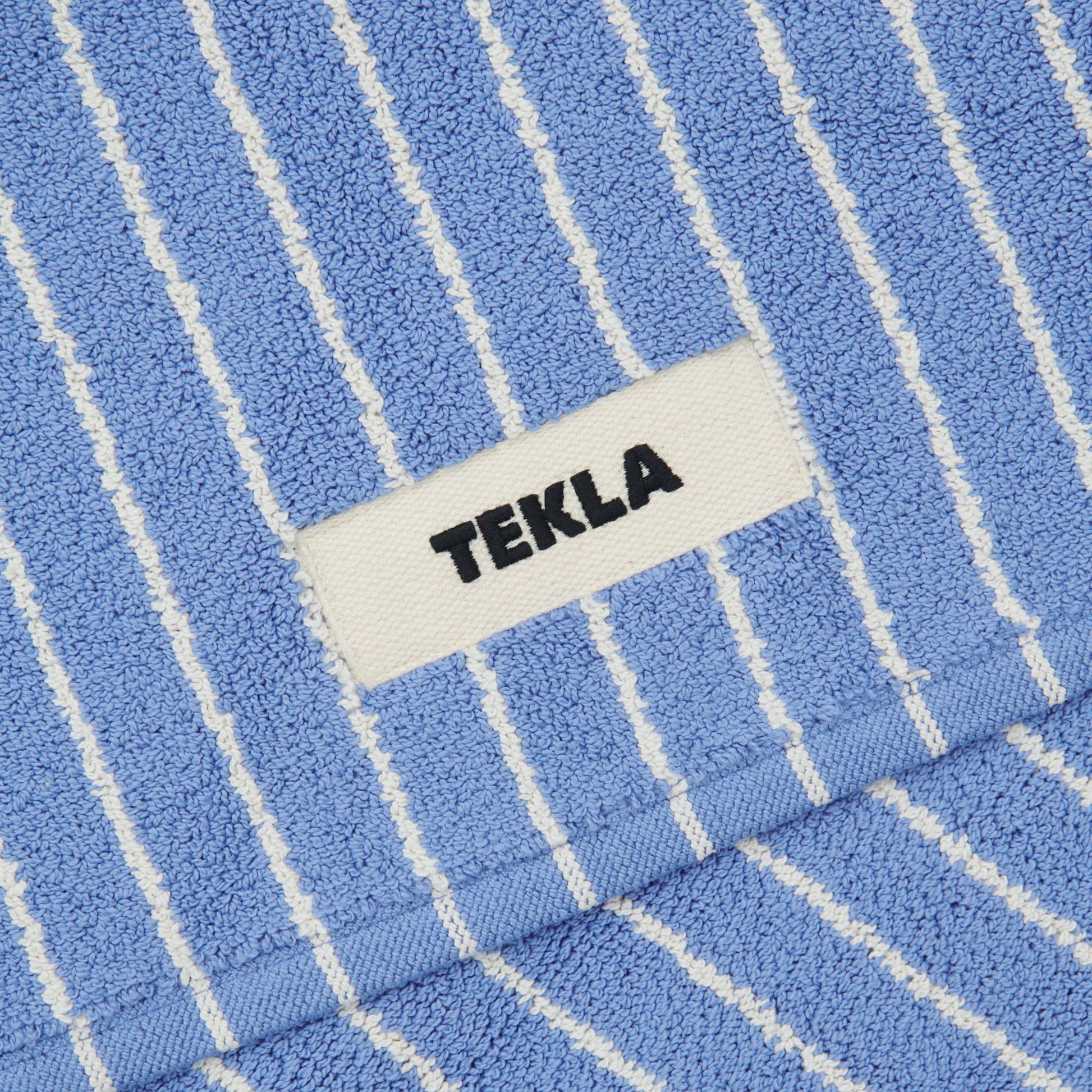 Bath Mat Clear Blue Stripes