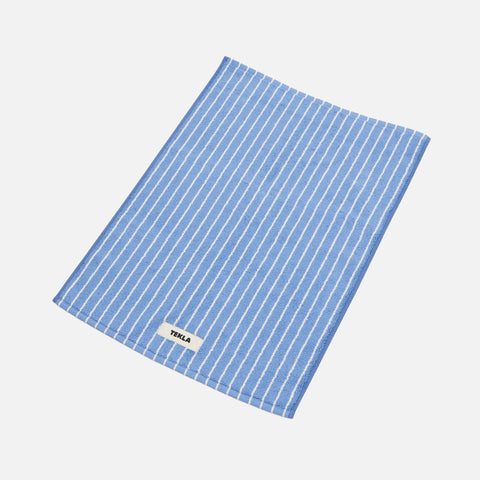 Bath Mat Clear Blue Stripes