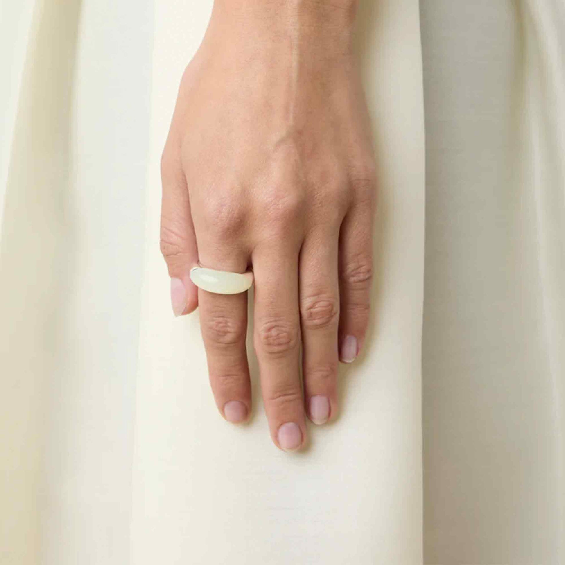 The Beatrice Ring Silver/Green Serpentine