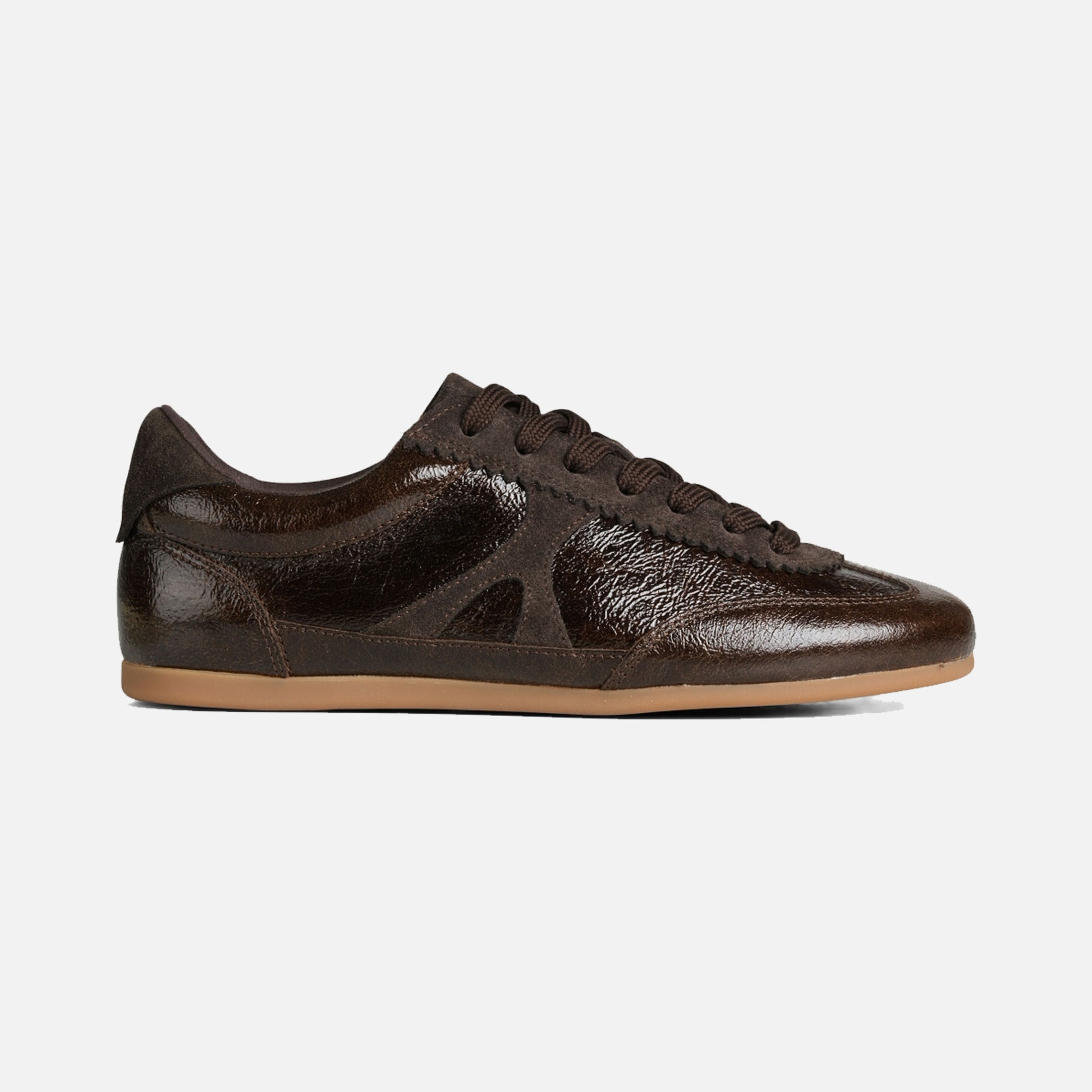 Bea Sneakers Brown Vintage Patent Leather
