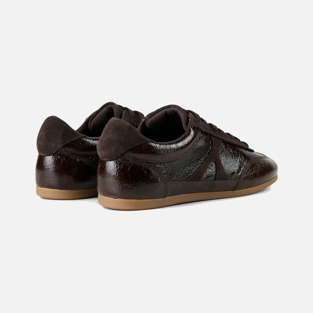 Bea Sneakers Brown Vintage Patent Leather