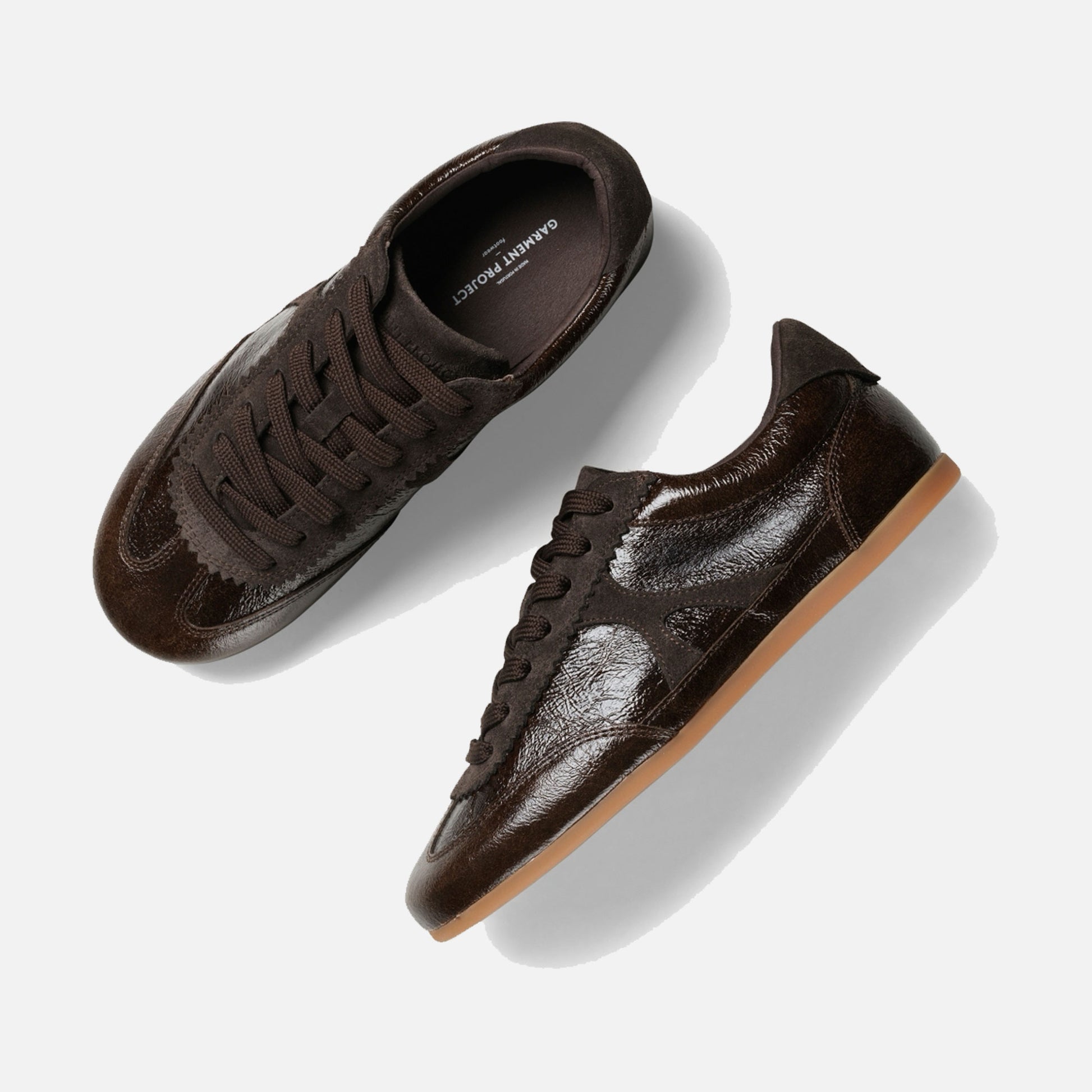 Bea Sneakers Brown Vintage Patent Leather